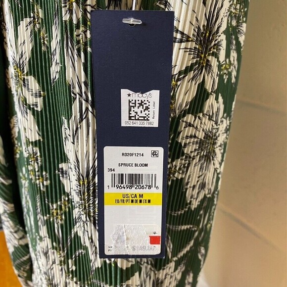 Rachel Rachel Roy Floral Print Midi Pleated Wrap Dress Spruce Bloom Medium - Picture 12 of 13
